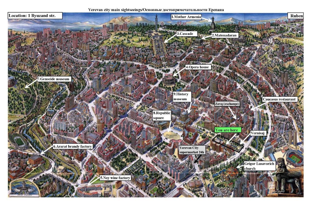 Vernisaj Apt At Republic Square & Ruben Tours เยเรวาน ภายนอก รูปภาพ